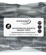 Interdentalbürsten Smart Grip gross, schwarz/grau aus biobasiertem Griffmaterial