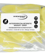 Interdentalbürsten Smart Grip xx-fein, gelb, aus biobasiertem Griffmaterial